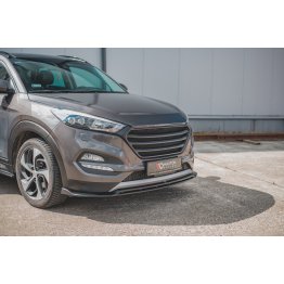 Накладка сплиттер на передний бампер на Hyundai Tucson III